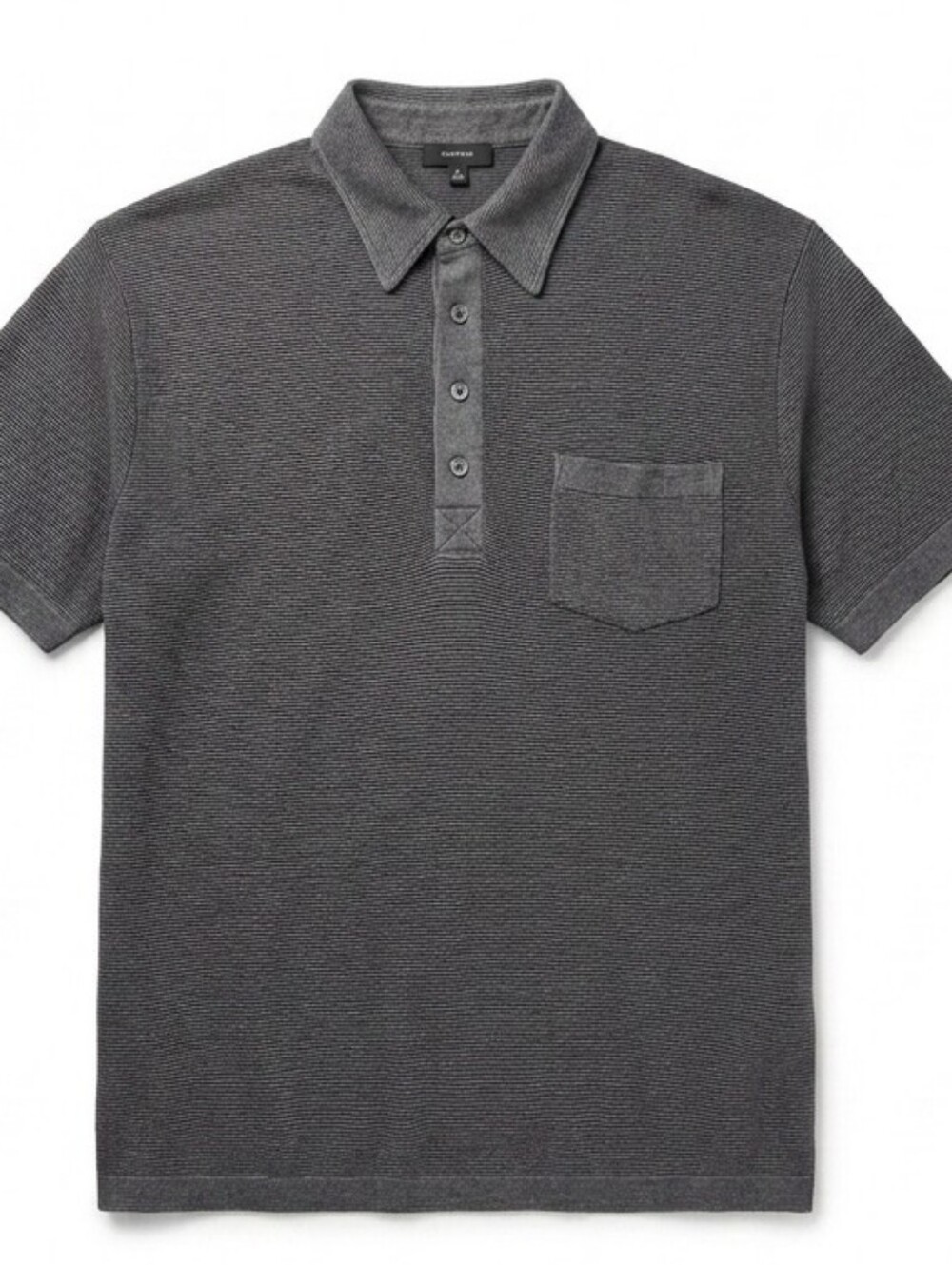 2x$22 - Cavori Shirtland Charcoal Metallic Knit Polo Shirt Size L  Short Sleeve